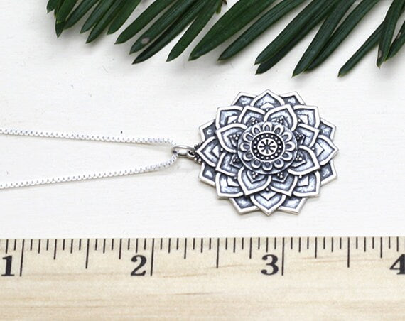 Mandala Lotus Necklace