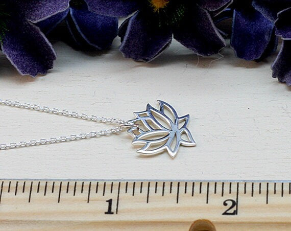 Sterling Silver Lotus Necklace