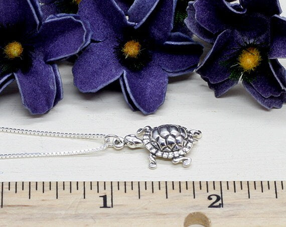 Sterling Silver Turtle Necklace