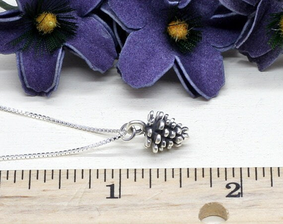 Sterling Silver Pinecone Necklace