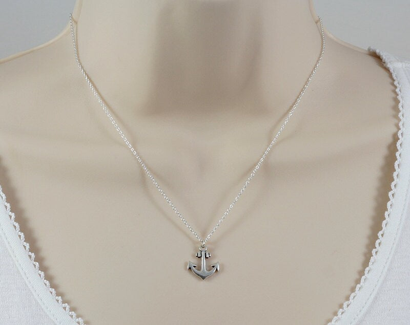 Sterling Silver Anchor Necklace