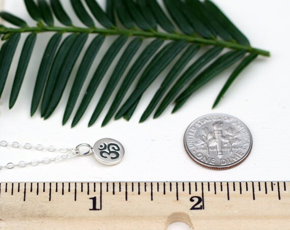 Sterling Silver Om Necklace