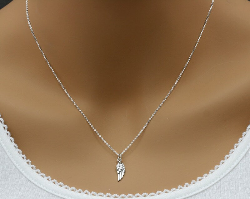 Sterling Silver Angel Wing Necklace