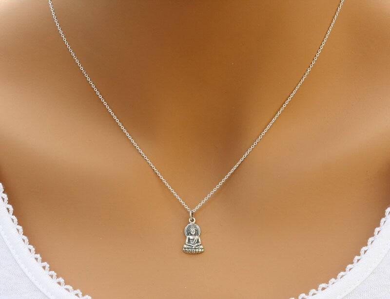 Sterling Silver Buddha Necklace
