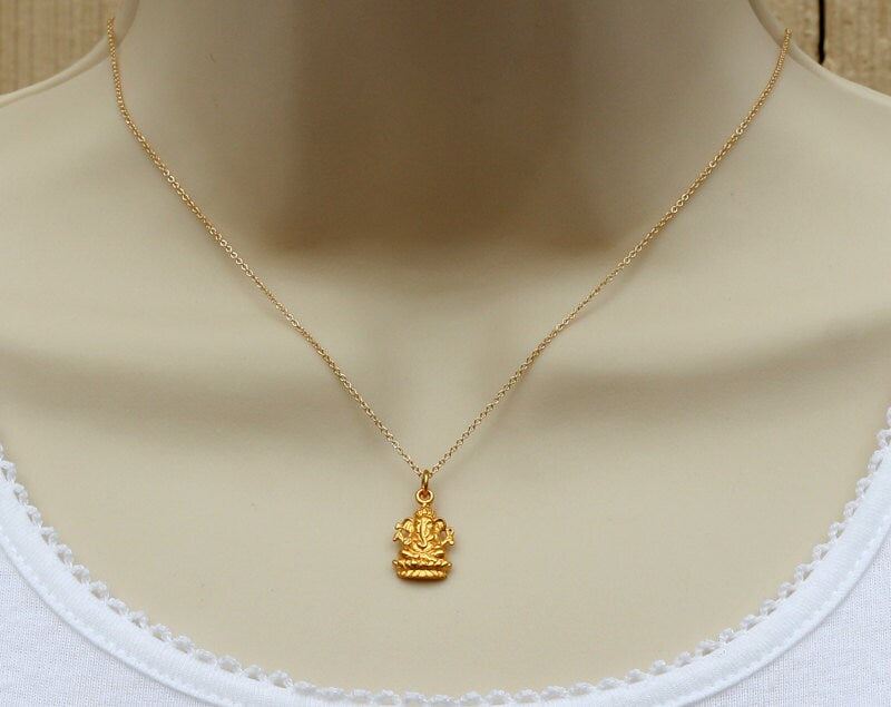 Gold Ganesh Necklace