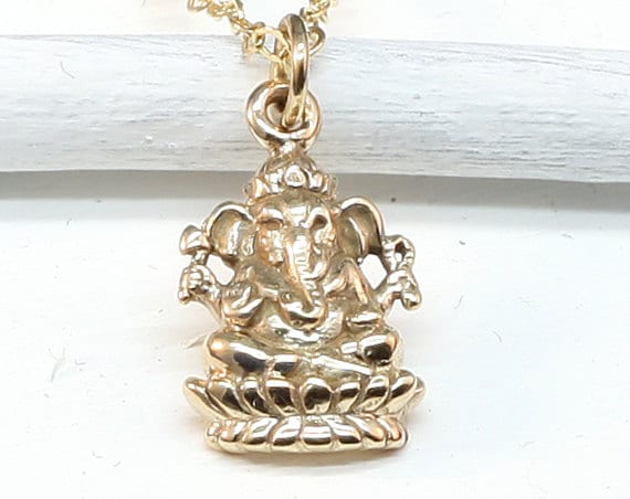 Italian Bronze Ganesh Necklace