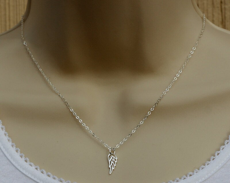 Sterling Silver Angel Wing Necklace