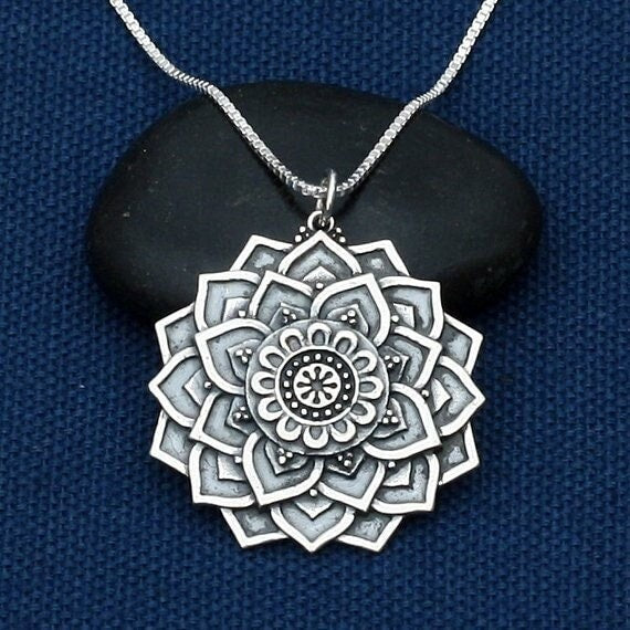 Mandala Lotus Necklace