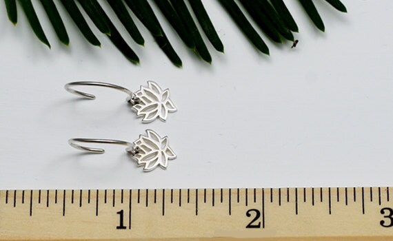 Lotus Flower Hoop Earrings