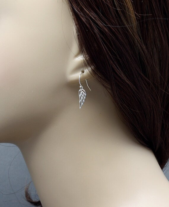 Sterling Silver Angel Wing Earrings