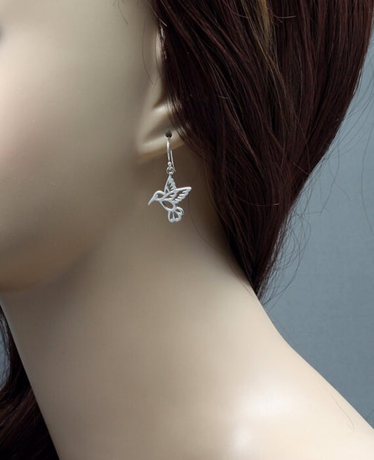 Sterling Silver Hummingbird Earrings