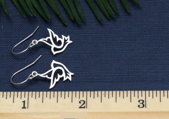 Sterling Silver Dove Earrings