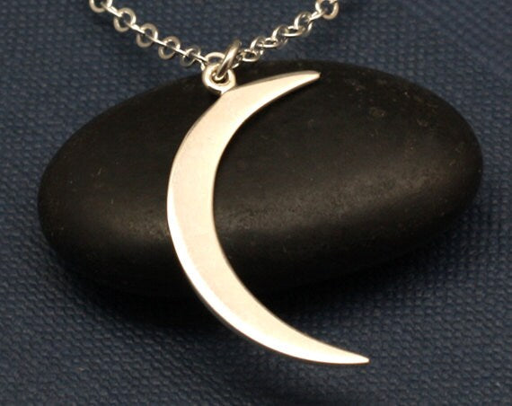 Sterling Silver Moon Necklace