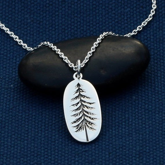 Sterling Silver Pine Tree Necklace