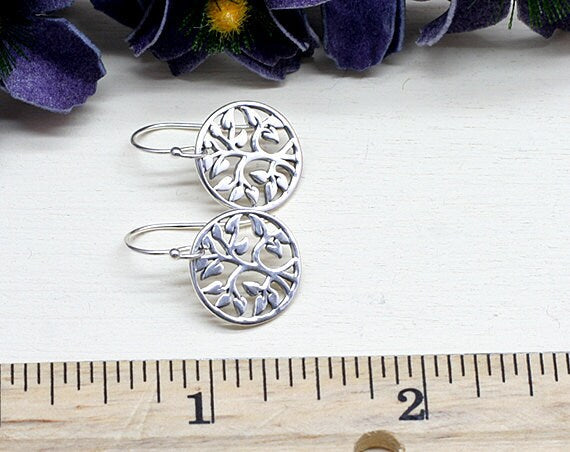 Sterling Silver Tree of Life Earrings