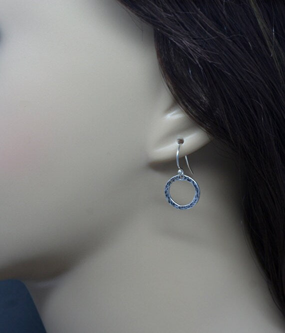 Sterling Silver Circle Earrings