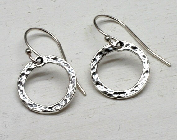 Sterling Silver Circle Earrings