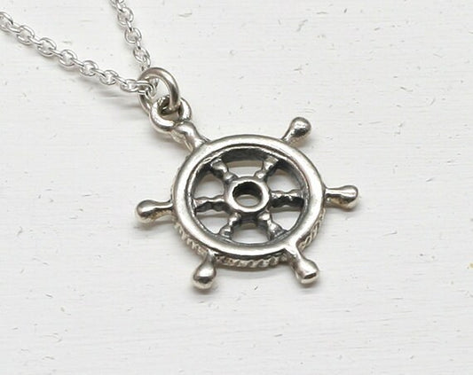 Sterling Silver Helm Necklace