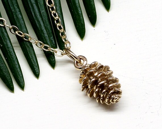 Italian Bronze Pinecone Necklace