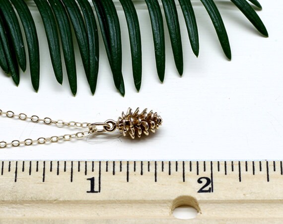 Italian Bronze Pinecone Necklace
