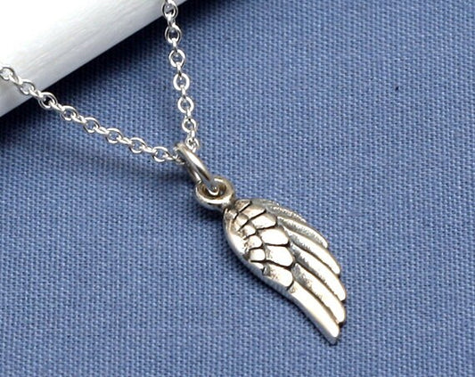 Sterling Silver Angel Wing Necklace