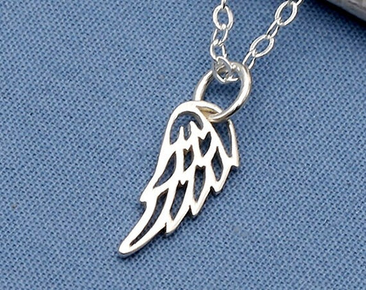 Sterling Silver Angel Wing Necklace