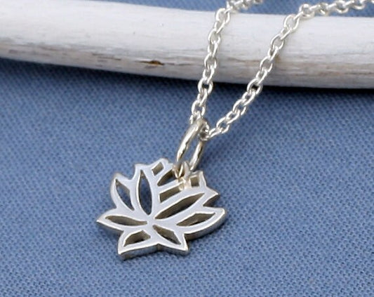 Sterling Silver Lotus Necklace