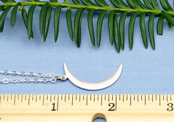 Sterling Silver Moon Necklace